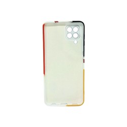 Funda De TPU De Silicona Samsung Galaxy A22 4G Naranja Con Estampado Abstracto