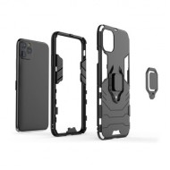 Funda De Silicona TPU Anillo Magnético Para El Dedo Samsung Galaxy A22 5G Negro