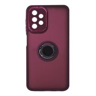 Samsung Galaxy A13 4G A135/A137 Purple TPU Silicone Case With Magnetic Finger Ring And Camera Protector Elektro