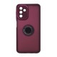 Funda De Silicona TPU Samsung Galaxy A24 4G Violeta Anillo Magnetico Con Protector De Cámara