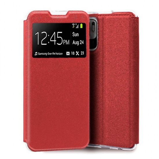 Funda De Silicona Flip Cover Con Candy Window Xiaomi Redmi 13C Roja