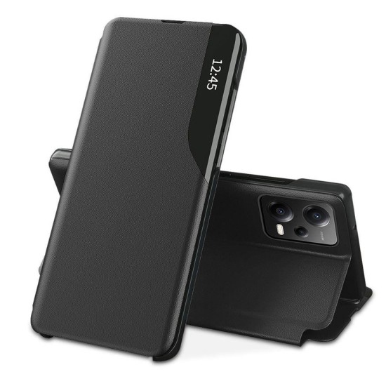 Capa Flip Cover Smart View Xiaomi Redmi Note 12 5g Preto Com Protetor De Câmera