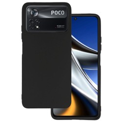 Funda De Silicona Xiaomi Poco X4 Pro 5G Negra Mate