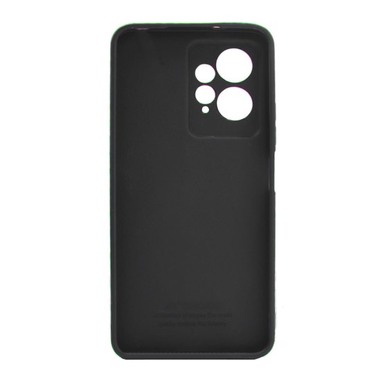 Xiaomi Redmi Note 12 4G Black Silicone Case With 3D Camera Protector