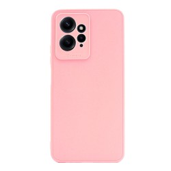 Xiaomi Redmi Note 12 4G Pink Silicone Case With 3D Camera Protector