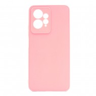 Xiaomi Redmi Note 12 4G Pink Silicone Case With 3D Camera Protector