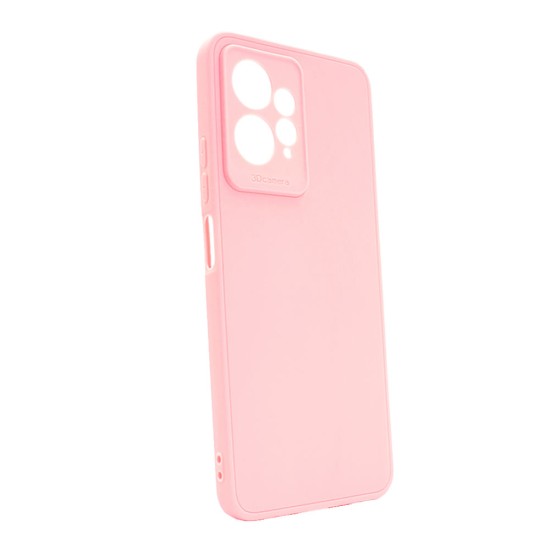 Xiaomi Redmi Note 12 4G Pink Silicone Case With 3D Camera Protector