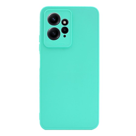Capa Silicone Xiaomi Redmi Note 12 4g Verde Turquesa Com Protetor De Câmera 3d