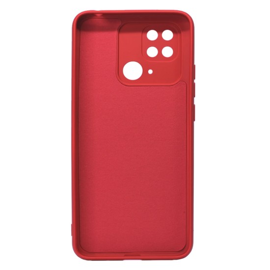 Funda De Silicona Xiaomi Redmi 10a Rojo Con Protector De Cámara