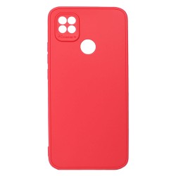 Funda De Silicona Xiaomi Redmi 10a Rojo Con Protector De Cámara