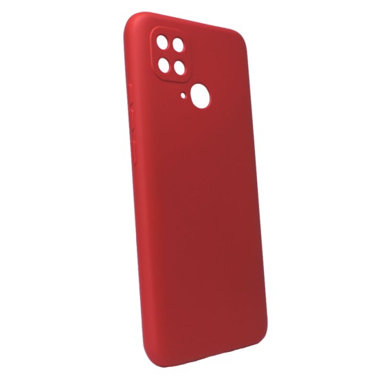 Funda De Silicona Xiaomi Redmi 10a Rojo Con Protector De Cámara