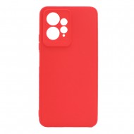 Xiaomi Redmi Note 12 4G Red Silicone Case With 3D Camera Protector