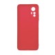 Xiaomi Redmi Note 12s Red Silicone Case With 3D Camera Protector