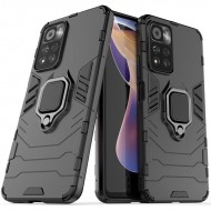 Xiaomi Redmi Note 11 Pro/Note 11 Pro 5G Black Ring Armor Armor Carbon Anti-Shock Silicone Case