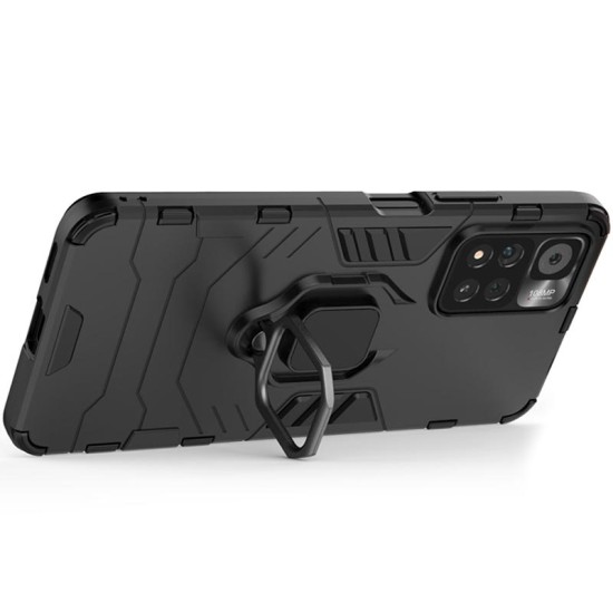 Funda De Silicona Antigolpes Armor Carbon Xiaomi Redmi Note 11 Pro/Note 11 Pro 5G Ring Armor
