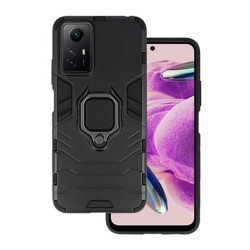 Xiaomi Redmi Note 12 Pro 5G/Poco X5 Pro Black Ring Armor Armor Carbon Anti-Shock Silicone Case