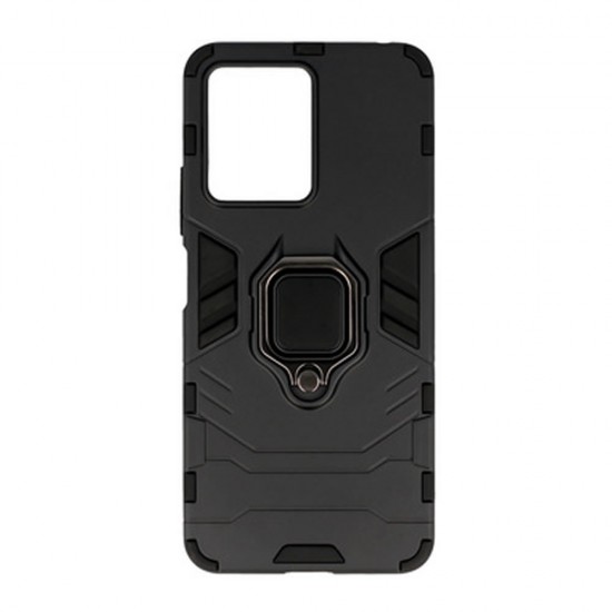Xiaomi Redmi Note 12 4G Black Ring Armor Armor Carbon Anti-Shock Silicone Case