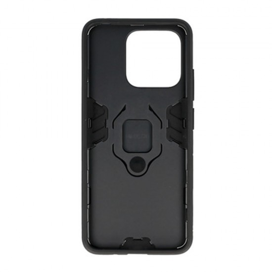 Funda De Silicona Antigolpes Armor Carbon Xiaomi Redmi 12C Negro Ring Armor