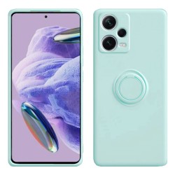 Xiaomi Redmi Note 12 Pro Plus Green With Camera Protector And Ring Holder Silicone Case