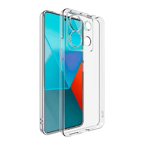 Funda De Silicona Dura Xiaomi Redmi Note 13 5G Transparente Con Protector De Cámara