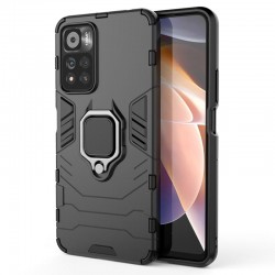 Xiaomi Poco M4 Pro 5G Black With Finger Ring Armor Silicone Case