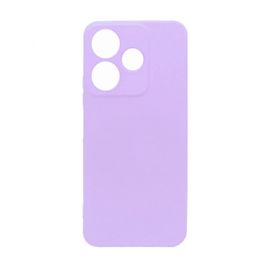 Capa Silicone Gel Xiaomi Redmi 13 Lilás Com Protetor De Câmera