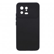 Funda De Gel De Silicona Xiaomi 13 Negra Con Protector De Cámara Y Ventana Deslizante