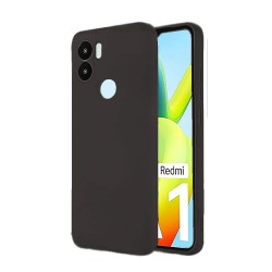 Xiaomi Redmi A1 Plus Black Silicone Gel Case With Camera Protector