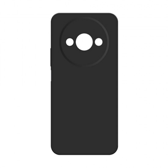 Funda De Silicona Xiaomi Redmi A3 Negro Con Protector De Cámara