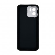 Funda De Gel De Silicona Xiaomi Redmi A1 Tejido Tweed Negra Con Protector De Cámara