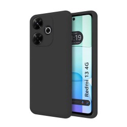 Xiaomi Redmi 13 Black Silicone Case With Camera Protector