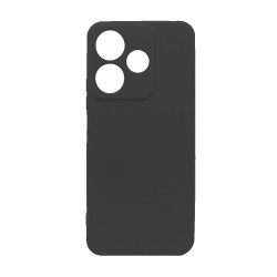 Capa Silicone Xiaomi Redmi Note 14 Preto Com Protetor De Câmera