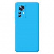 Capa Silicone Gel Xiaomi 12t/12t Pro Azul Com Protetor De Câmera