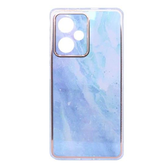 Capa Silicone Gel Xiaomi Redmi Note 12 Pro Azul Galaxy Com Protetor De Câmera