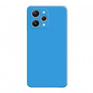 Funda De Gel De Silicona Xiaomi Redmi 12 Azul Con Protector De Cámara