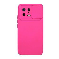 Xiaomi 13 Shock Pink With Camera Protector And Sliding Window Silicone Gel Case