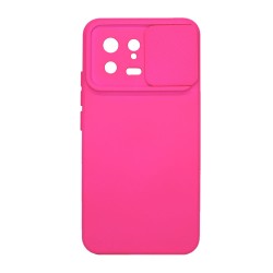 Xiaomi 13 Shock Pink With Camera Protector And Sliding Window Silicone Gel Case