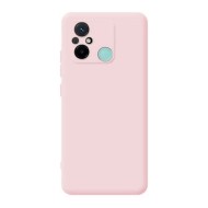 Funda De Gel De Silicona Xiaomi Redmi 12c Rosa Con Protector De Cámara
