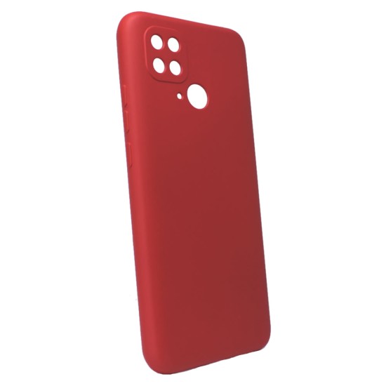 Funda De Gel De Silicona Xiaomi Redmi 10c Rojo Con Protector De Cámara Robusta