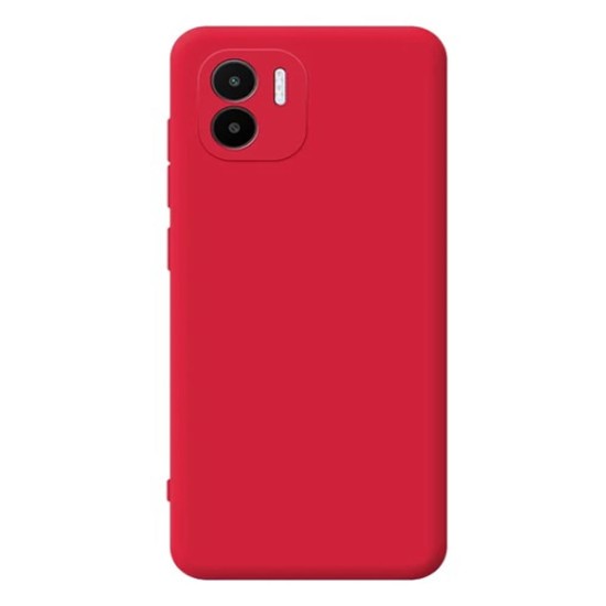 Capa Silicone Gel Xiaomi Redmi A1 Vermelho Com Protetor De Câmera