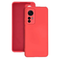 Xiaomi 12T/12T Pro Red With Camera Protector Silicone Gel Case