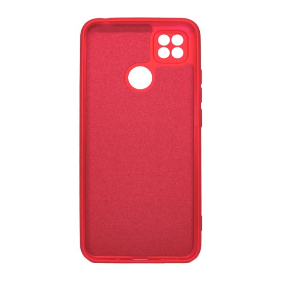 Funda De Gel De Silicona Xiaomi Redmi 10A/9C Rojo Con Protector De Cámara
