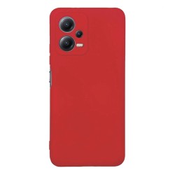 Xiaomi Redmi Note 12 5G/Poco X5 Pro Red Silicone Gel Case With Camera Protector