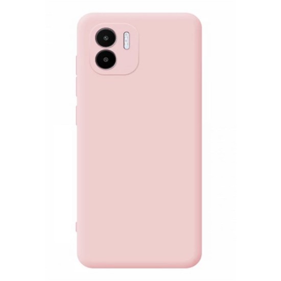 Capa Silicone Xiaomi Redmi A1 Rosa Clara Com Protetor De Câmera