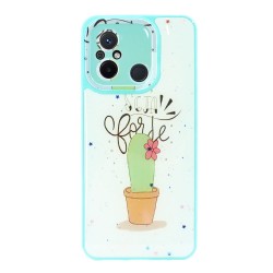 Xiaomi Redmi 12C Green Cactus Hard Silicone Case With Camera Protector