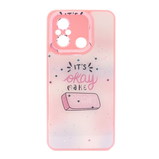 Funda De Silicona Dura Xiaomi Redmi 12C Rosa Mistakes Con Protector de Cámara