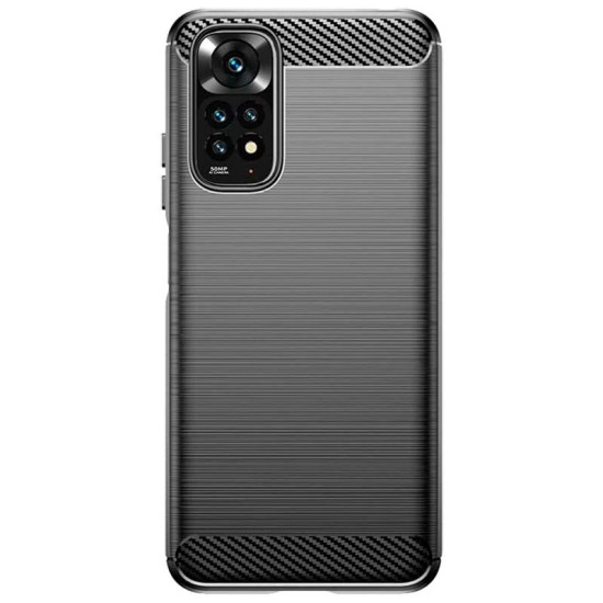Funda De Gel De Silicona Carbon Xiaomi Redmi Note 11 5G/Poco M4 Pro 5G Negra
