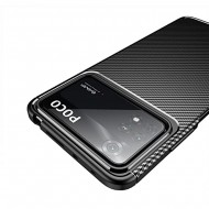 Funda De Gel De Silicona Carbon Xiaomi Poco X4 Pro 5G Negra Auto Focus Vennus