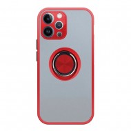 Funda De Silicona TPU Xiaomi Redmi 12 4G Rojo Anillo Magnetico Con Protector De Cámara