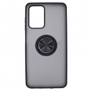 ZTE V40 Vita Black Silicone Case With Finger Ring